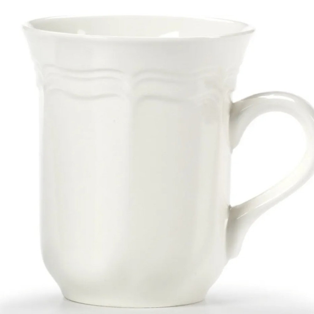 Mikasa French Countryside Cappuccino Mug, White